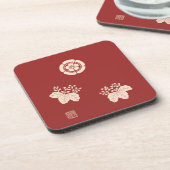 木香切門平茶陣羽織 コースター (左側)