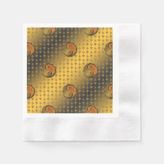 木馬の年 縁ありカクテルナプキン (正面)