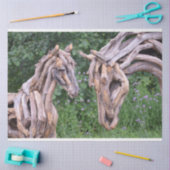 木馬彫刻ティッシュペーパー 薄葉紙 (クラフト)