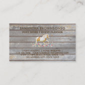 木馬素朴乗り列車は馬術馬を育成 名刺 (裏面)