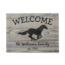 木馬素朴水彩シルエット