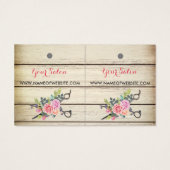 木魅力的の鋏とバラつるラベル (裏面)