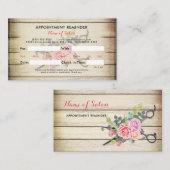 木魅力的鋏とバラアポイントメント 予約カード (正面/裏面)