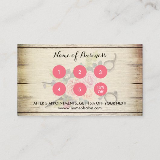 木魅力的鋏とバラサロンロイヤリティIII ロイヤリティカード (裏面)