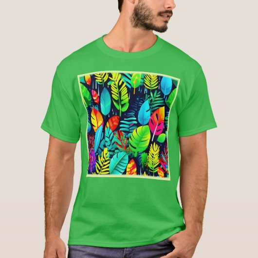 木鮮やか葉 Tシャツ (正面)