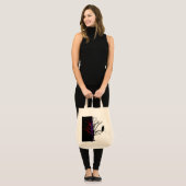 木鳥。カラス・ブラックバード トートバッグ (正面(モデル))