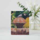 木鳩の噴水ヴィンテージ撮影はがき ポストカード (スタンド正面)