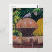 木鳩の噴水ヴィンテージ撮影はがき ポストカード (正面/裏面)