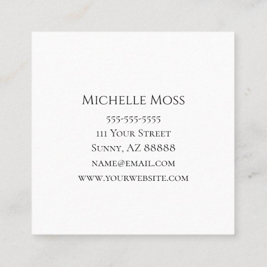 木黄素朴ひまわり名刺 スクエア名刺 (裏面)