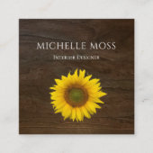 木黄素朴ひまわり名刺 スクエア名刺 (正面)