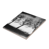 木黒素朴な自然ヴィンテージ水色 タイル (側面)