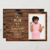 木30年のへのシャンペンの応援誕生日 招待状 (正面/裏面)