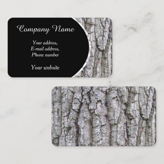 木5 – オークの木の樹皮 名刺 (正面/裏面)