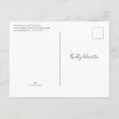 木(きお洒落)地（じ）動物（どう）のベビーシャワーを郵送 インビテーションポストカード (裏面)