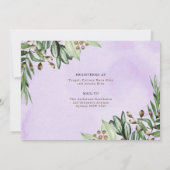 木(き)地(じ)動物(どう)紫(し)フローラ(し)の赤ちゃんが郵便でシャワー 招待状 (裏面)