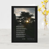 "木"のジョイスKilmerの詩、孫娘によるデザイン カード (黄色い花)