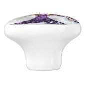 木 – アメジストと蝶 セラミックノブ (側面)