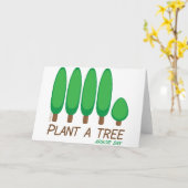 木-アーバー日--を植えて下さい カード (黄色い花)