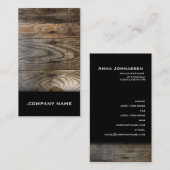 木-エレガントな名刺 名刺 (正面/裏面)