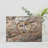 木, カントリー調のルースト, オーダーメイドの出欠返信カード, レスポンス 招待状 (スタンド正面)