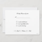 木、 カントリー調のルースト、オーダーメイドの出欠返信カード 招待状 (裏面)