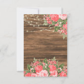 木、ランタン、そして珊瑚の花 - 結婚式のお知らせ セーブザデート (裏面)