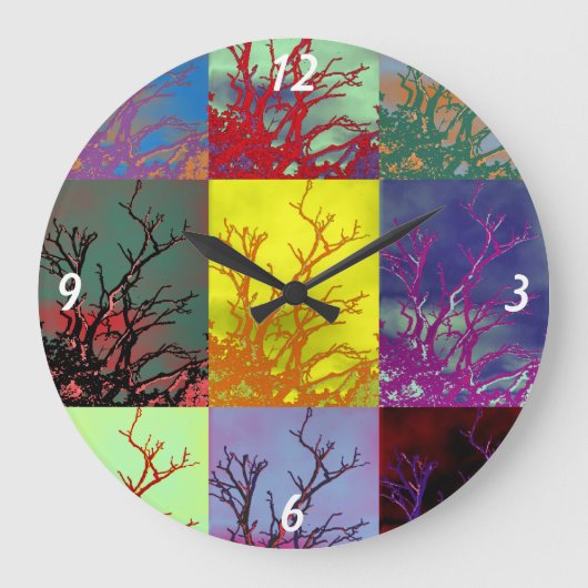 木 ラージ壁時計 (正面)