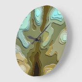 木 ラージ壁時計 (傾斜)