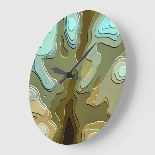 木 ラージ壁時計 (傾斜)