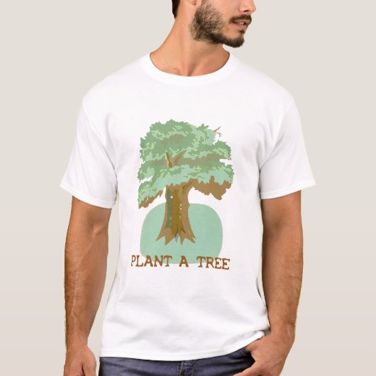 木-ワイシャツ--を植えて下さい Tシャツ (正面)