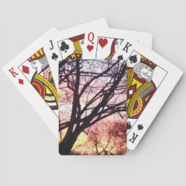 木 – 冬の日の出 トランプ