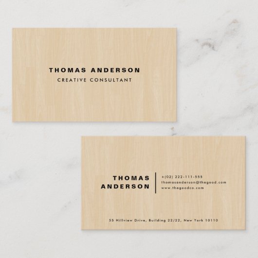 木 名刺 (正面/裏面)