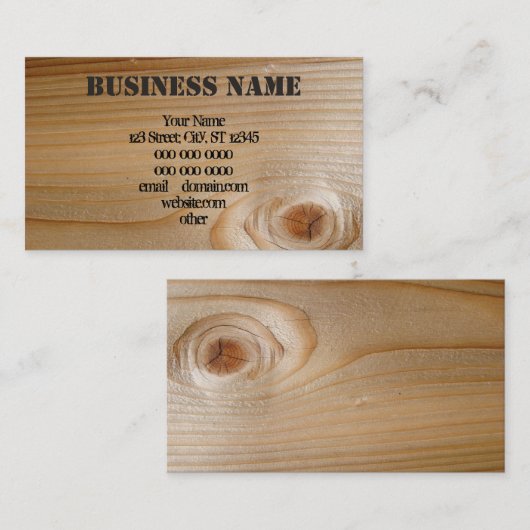 木 名刺 (正面/裏面)