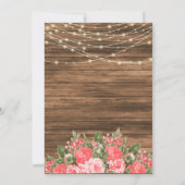 木、提灯、珊瑚花結婚の 招待状 (裏面)