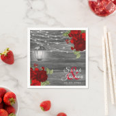 木・提灯・紅花 スタンダードカクテルナプキン (インサイチュ)