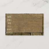 木、旧式な板は板を風化させました 名刺 (裏面)