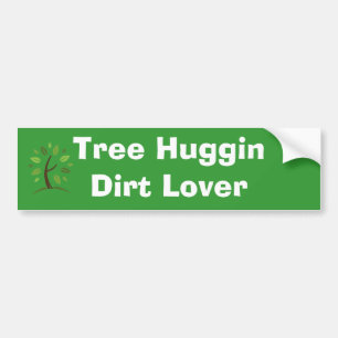 木、木のHugginの土の恋人 バンパーステッカー