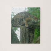 木、森、自然、野生動物上の眠る虎 ジグソーパズル (縦)