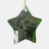 木、森、自然、野生動物上の眠る虎 セラミックオーナメント (右)