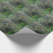 木、森、自然、野生動物上の眠る虎 ラッピングペーパー (角)