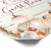 木 白 クリーム パンプキン ゲストのご署名をお願いします ポスター (角)