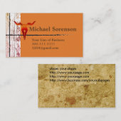 木、石およびBullの頭部の両側をカスタマイズ 名刺 (正面/裏面)