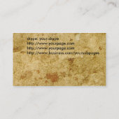 木、石およびBullの頭部の両側をカスタマイズ 名刺 (裏面)