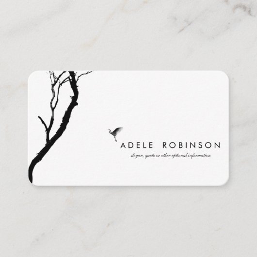 木/禅のホリスティックな健康©に飛んでいる鳥 名刺 (正面)