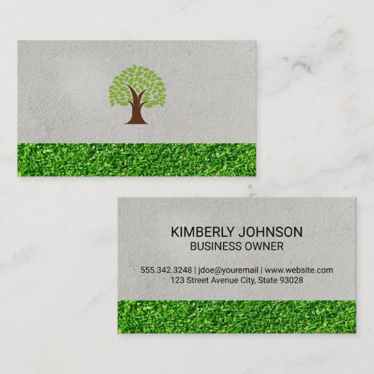 木 | 芝生気に 名刺 (正面/裏面)
