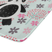 木、花、パンダのクマ カッティングボード (角)