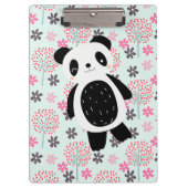 木、花、パンダのクマ クリップボード (正面)