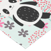 木、花、パンダのクマ ショートテーブルランナー (コーナー)