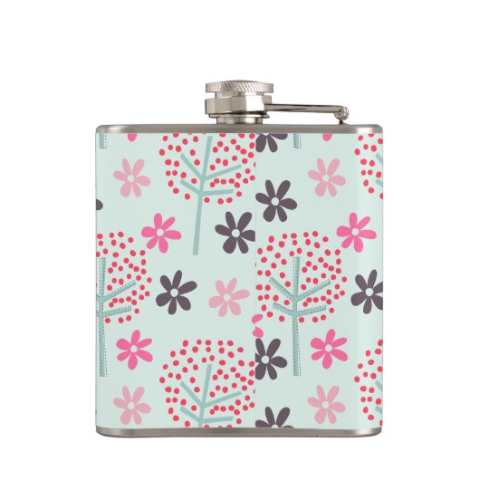 木、花、パンダのクマ フラスク (裏面)