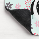 木、花、パンダのクマ マウスパッド (コーナー)